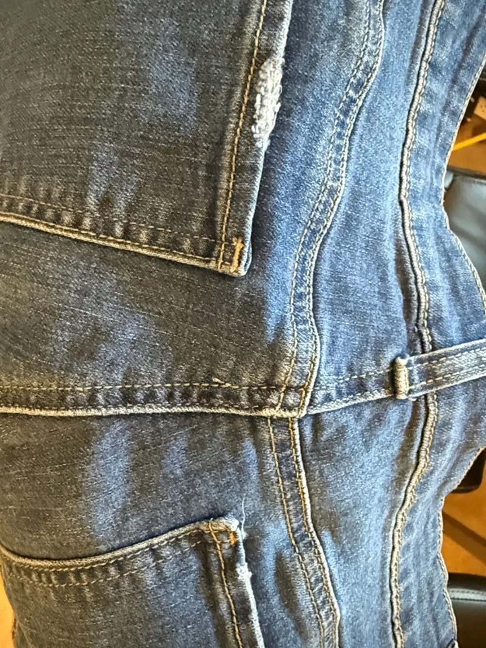 Boston Proper Blue Denim Jeans With Slight Distressing - Picture 2 of 6